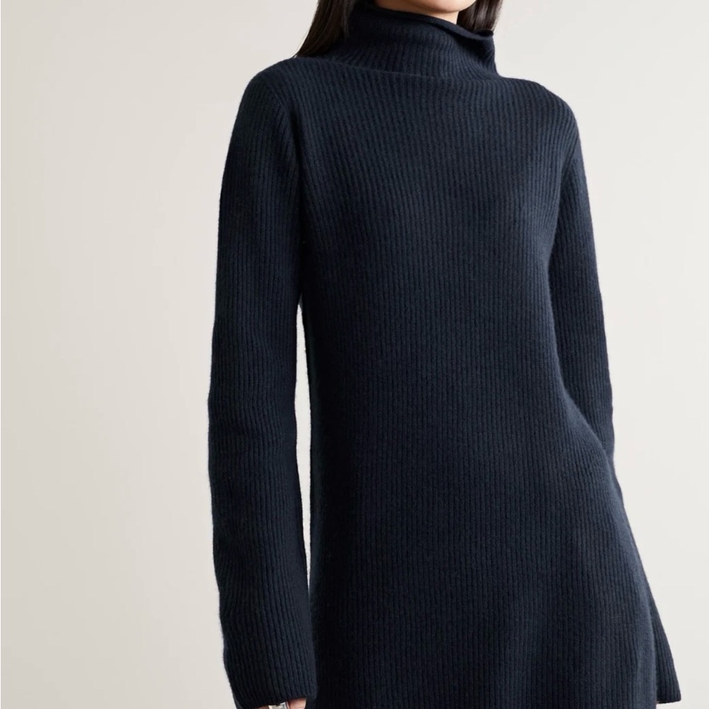 The Row Dark Navy Moa Midi Dress XS